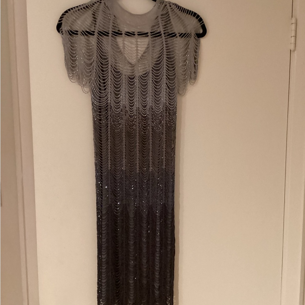 Elegant Gray Evening Dress